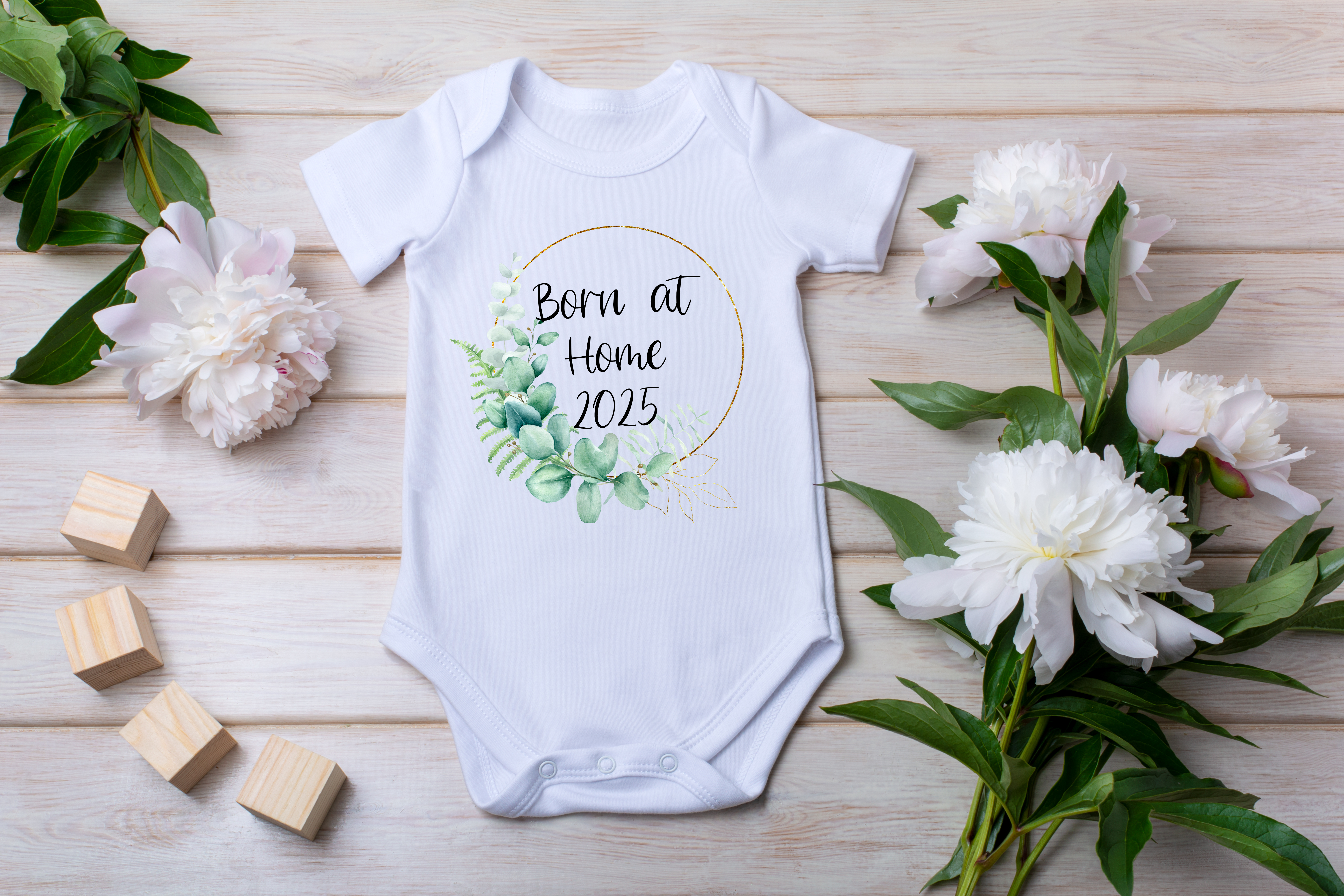 Born at home baby bodysuit