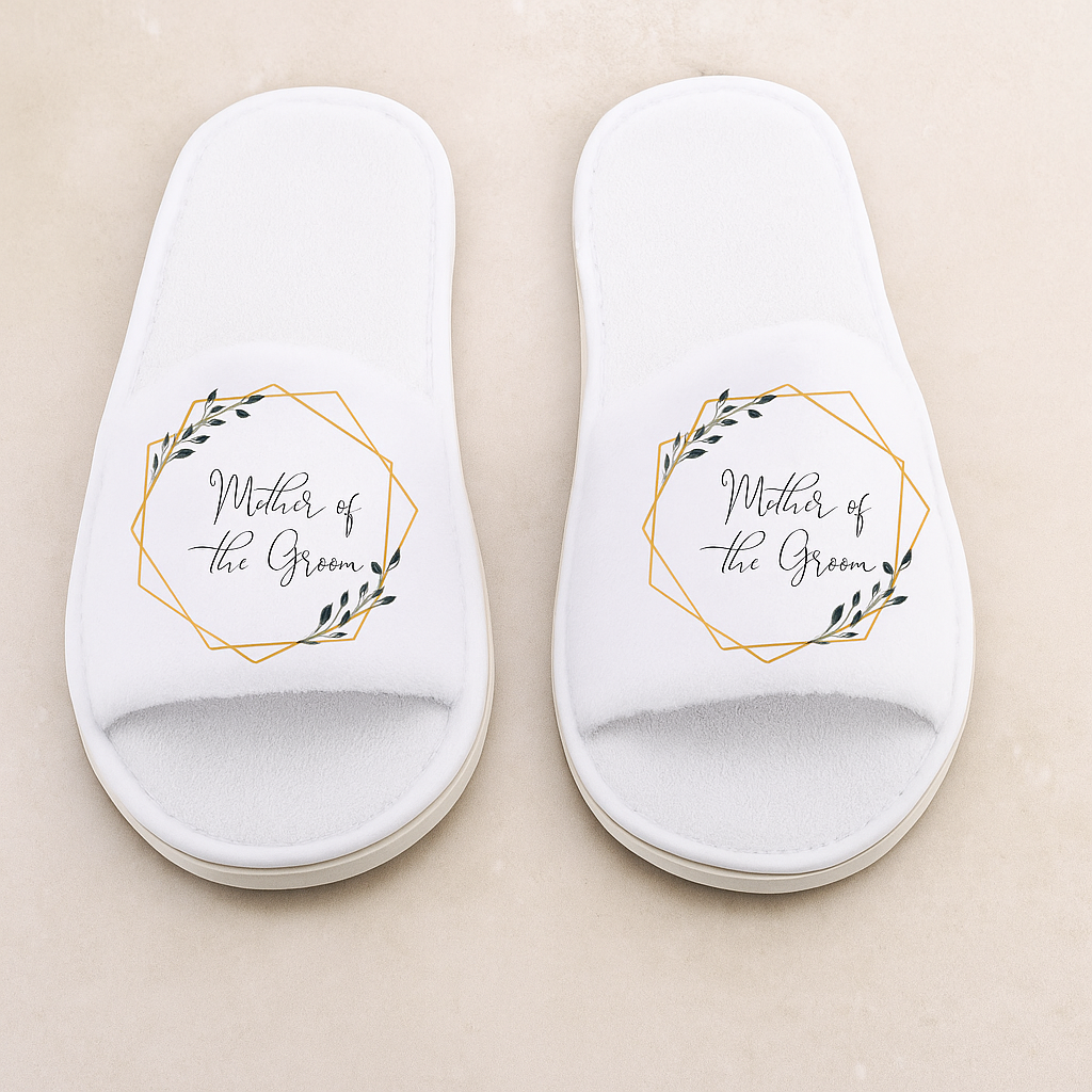 personalised disposable spa style slippers