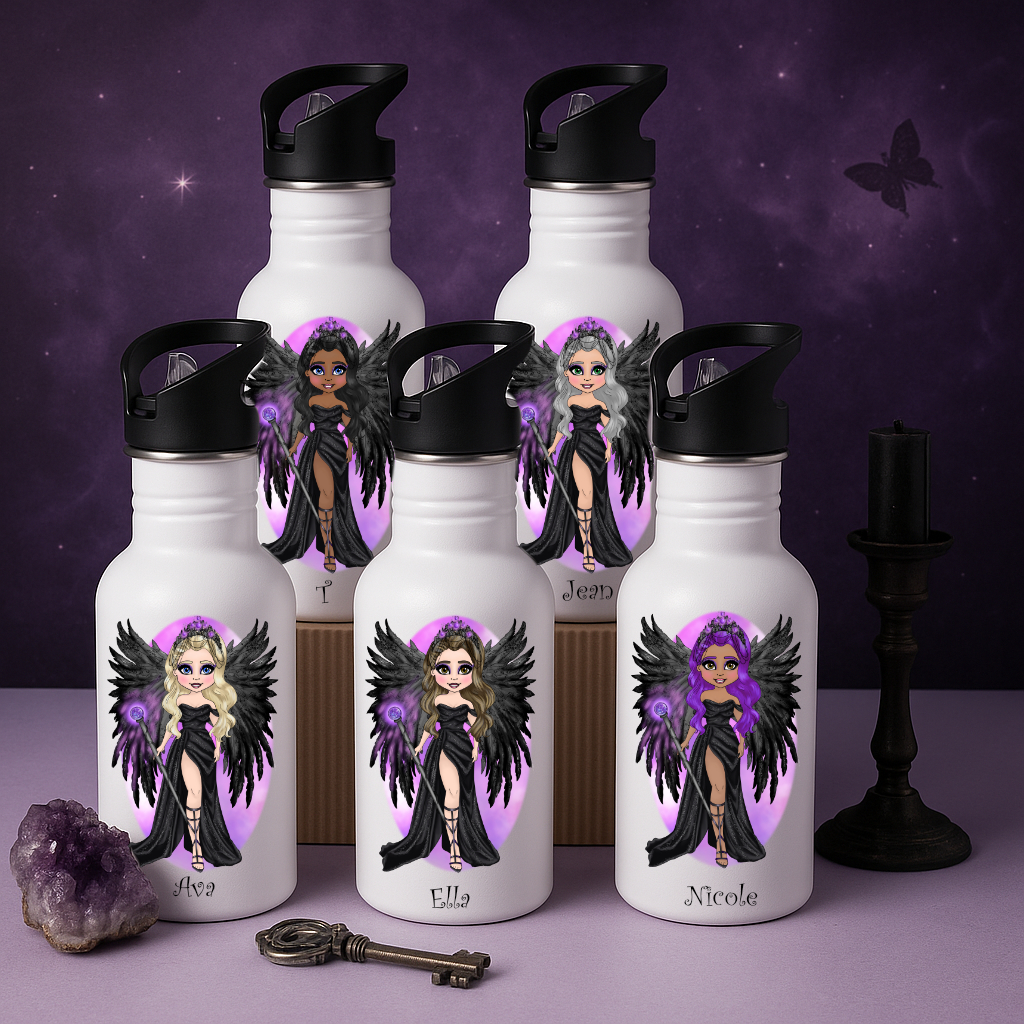 Dark Fae customised water bottle