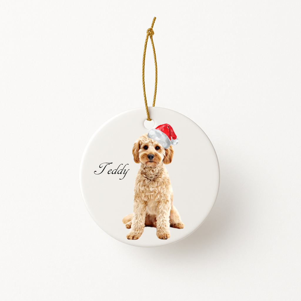Personalised dog bauble decoration