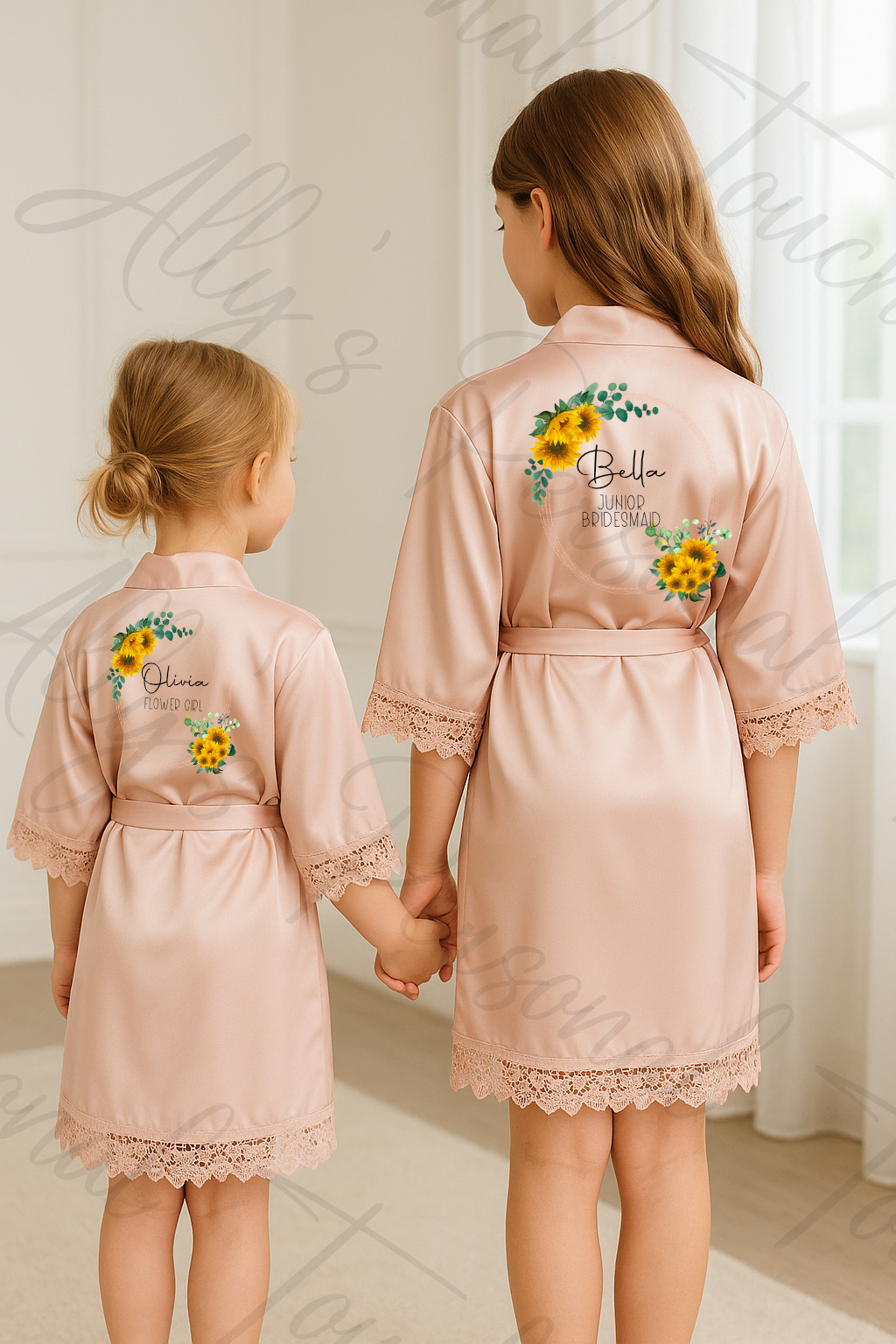 Flower girl robes in child sizes