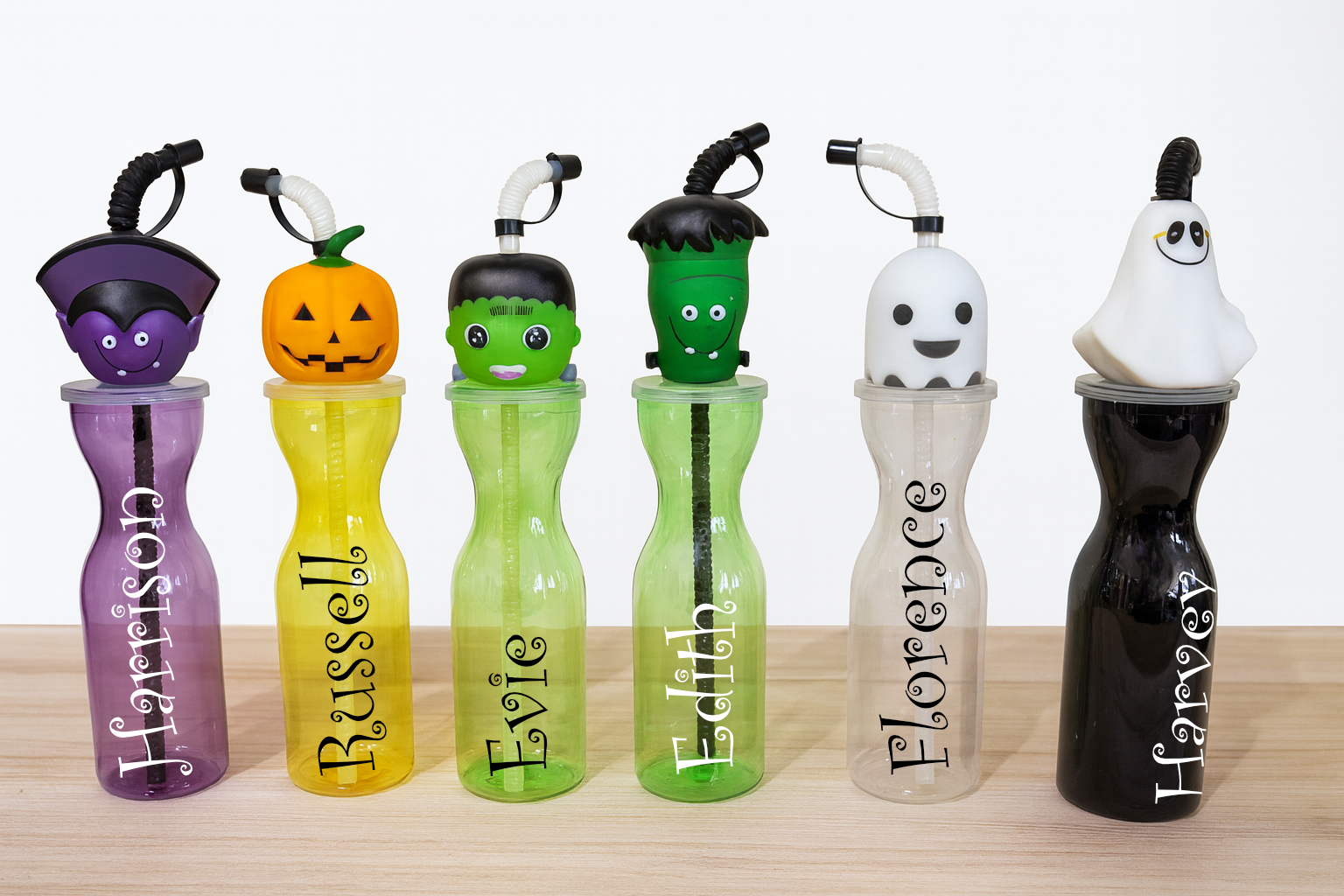 Personalised Halloween character water bottle