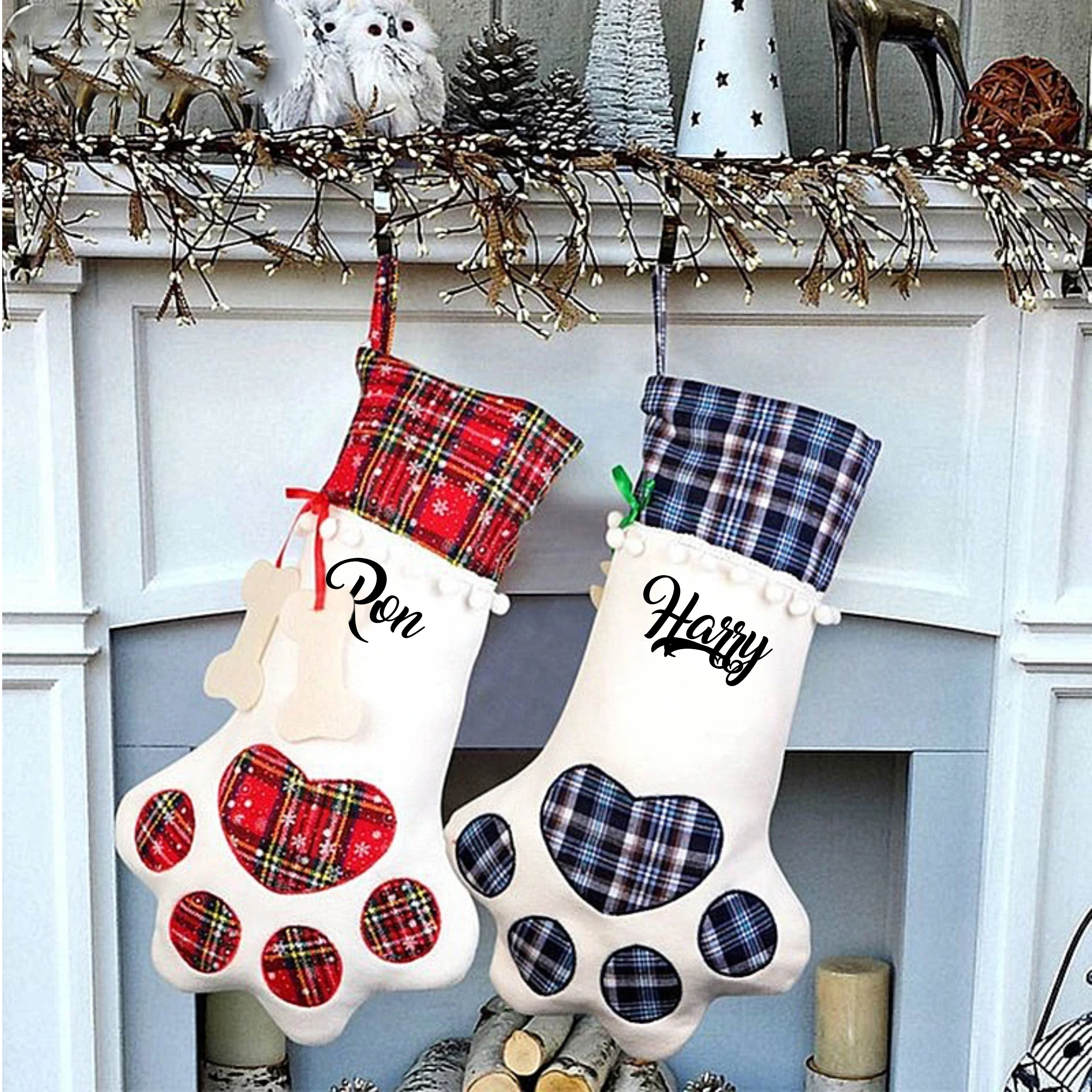 Personalised pet Christmas stocking