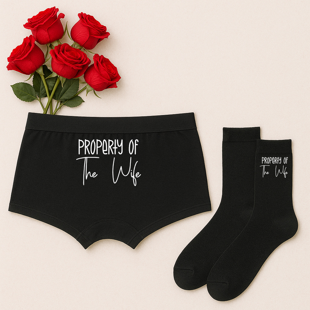 Personalised boxers and socks gift set